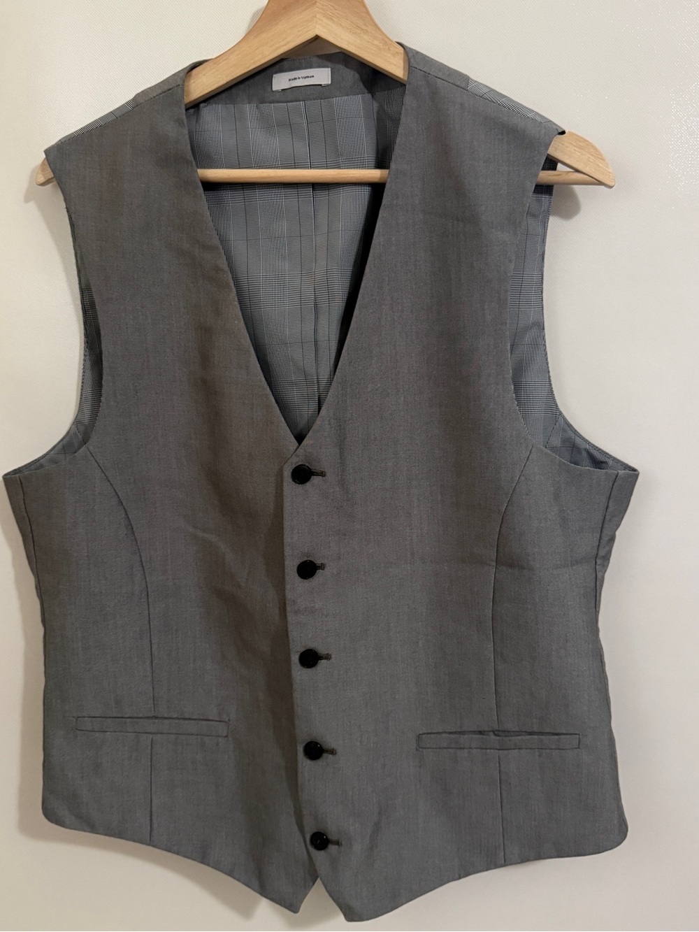 jf j.ferrar Men's Gray Tailored Suit Vest Classy Contemporary Career Wedding